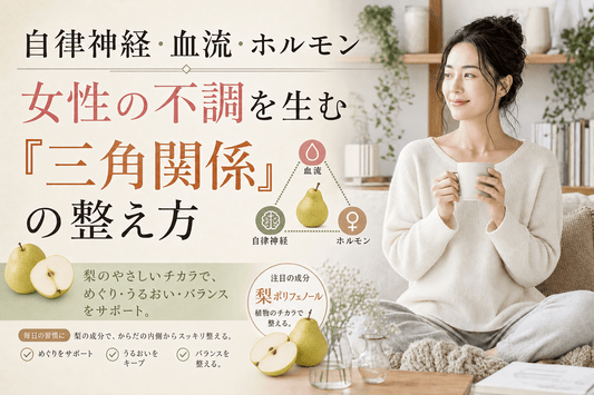 自律神経・血流・ホルモン｜女性の不調を生む『三角関係』の整え方